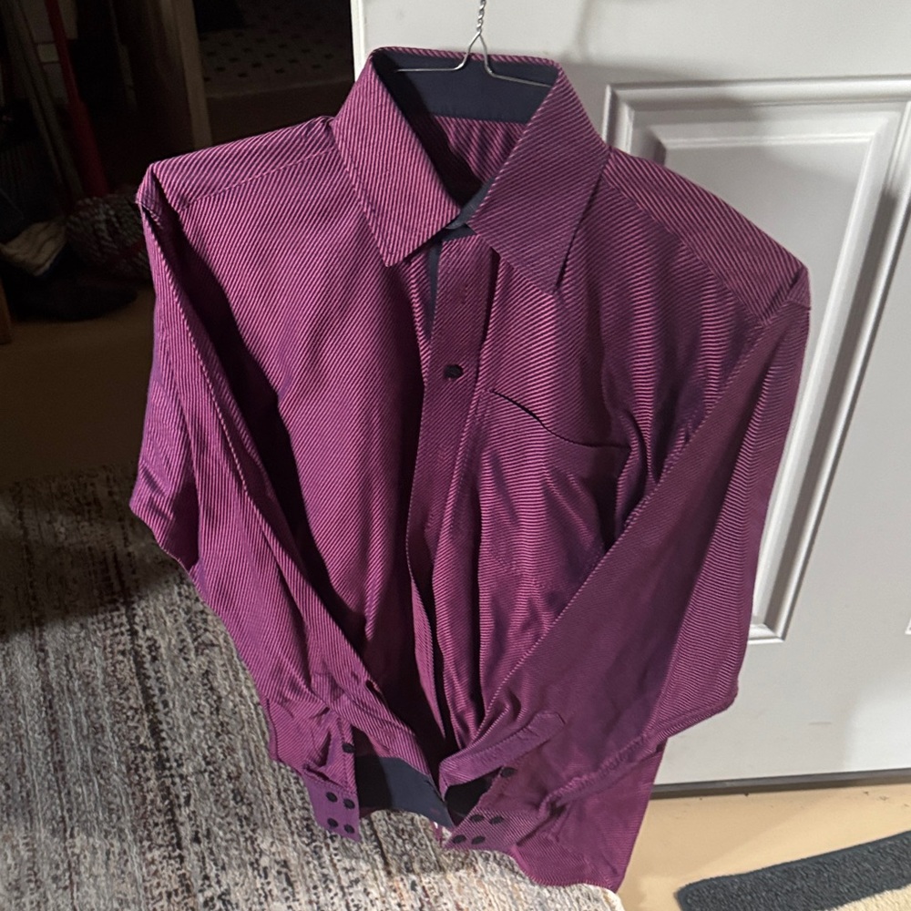 CR Ranchwear Purple Striped Shirt
